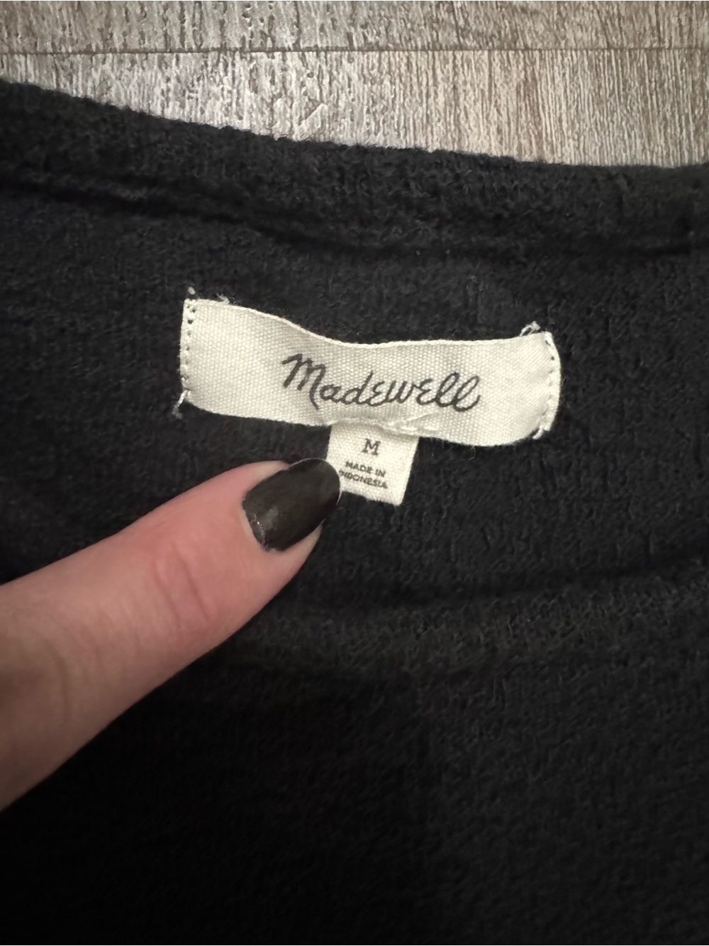 Cotton Black Puff Sleeve Top Madewell Sz M - Picture 3 of 8